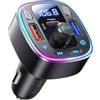 LENCENT Trasmettitore FM Bluetooth 5.4, Accendisigari Auto Radio, 54W USB Ricarica Rapida (PD 36W & QC3.0), Bluetooth FM Musica, Chiamate Vivavoce, Doppio Microfono e Chiavetta USB