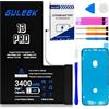 GULEEK Batteria per iPhone 13 Pro 3400mAh Alta Capacità Kit Riparazione Strumenti | Lunga autonomia, prestazioni stabili, protezione da sovraccarico, installazione facile, sostituzione fai da te, uso sicuro
