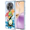 YUXING Trasparente Cover per Realme 14 Pro 5G - Custodia Protettiva Sottile in TPU Morbido Antiurto con Carino Motivo Disegno Cool (Duck)