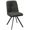 Sedia Venezia Moderna in Tessuto Grigio Gambe Metallo