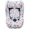 JYOKO KIDS Copriseduta per Cybex Sirona M2, Z e GB Vaya (Dino Party) | Cotone biologico traspirante