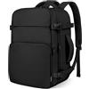 ZOMFELT Zaino Ryanair 40x30x20, 24L Bagaglio a Mano Aereo Zaino da Viaggio | Zaini Casual per Donna Uomo per laptop da 15 pollici Travel Bag Compatto Leggero per Ryanair, Wizz Air, Easyjet, Nero