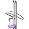 Wonderskin 1440 Longwear Matita Eyeliner Nera, Confezione da 2 - Matita Eyeliner Impermeabile, Temperabile e Anti-Sbavatura (Olive)