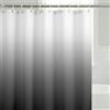 Americanflat Tenda da doccia in 100% poliestere, impermeabile, con occhielli in metallo e 12 anelli per tenda da doccia, 180 x 188 cm, colore: grigio sfumato