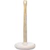 KitchenCraft Serenity Porta Rotolo da Cucina in Legno di Mango e Marmo, 15 cm x 36 cm - Marrone / Rosa