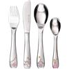 GRÄWE Princess - Set di posate per bambini, in acciaio inox, forchetta per bambini, cucchiaio, coltello per bambini, confezione regalo