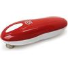 CELIRO Apriscatole elettrico CELIRO A1 - Apriscatole con bordo liscio, avvio e arresto Easy-Touch, design ergonomico, compatto e senza fili - Rosso
