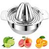 Set Spremiagrumi Manuale In Acciaio Inox: 1 Spremiagrumi E 1 Clip A Cuneo Per Limoni, Arance E Lime
