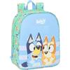 safta BLUEY SISTERS - Zaino per bambini, zaino per la scuola, adattabile al carrello, ideale per l'asilo, comodo e versatile, qualità e resistenza, 22 x 10 x 27 cm, verde acqua, M, Casual