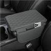 GTLM Copri Bracciolo Auto Aggiornato,Microfibra Pelle Poggia Braccio Per Auto Cuscino con 2 Tasca Portaoggetti Auto,Bracciolo Auto Universale Accessori Auto Interno per Auto SUV Truck (Grigio)