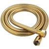Linwnil Tubo Flessibile per Doccia in Acciaio Inox Placcato in Oro, 1,5 m, Ricambio per Doccetta e Soffione (Oro 1,5 m)