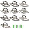Zerniple (10 pezzi) M6 Gancio da soffitto in acciaio inossidabile 304 Pad Eye Plate U Ganci da parete Gancio da parete Anelli Ganci Hardware
