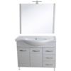 CAPALDO Mobile bagno 105 cm con lavabo e specchio bianco portuna - Antonella 16969
