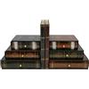 Buachois Fermalibri Vintage,Scaffali Stile Retrò Fermalibri,Cassetti Nascosti della Biblioteca Vintage Fresco Creativo Unico Libri Decorativi Ripiani di Supporto Organizzatore da Scrivania