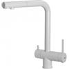 Elleci MGKTOP68 Miscelatore Filtrante tre vie monocomando Cucina con canna girevole e doccetta estraibileTourmaline Plus PURE finitura Granitek Matt Bianco 68