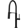 Elleci MOKNAMBK Miscelatore Nami Monocomando Cucina con canna alta girevole in silicone e doccetta orientabile doppio getto finitura Nero