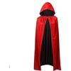 Ohh-nanjoo Costume da vampiro per bambini, 90 cm, mantello nero, mantello da vampiro, mantello con cappuccio, per Halloween, costume da vampiro, per Halloween, Carnevale, nero, rosso, su entrambi i lati