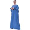 Zofocy Muslim Prayer Abaya Islamic - Maxi Dress da donna, leggero, a maniche lunghe, Dubai Caftano, Dark Coffee, Taglia unica