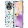 YUXING Trasparente Cover per Realme 14 Pro 5G - Custodia Protettiva Sottile in TPU Morbido Antiurto con Carino Motivo Disegno Cool (Flower Art)