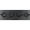 FRANKE Piano Cottura a Gas, Serie Mythos FHCR 1204 3G TC HE BK C, 120 cm, 4 Fuochi, Cristallo Nero - 106.0374.292