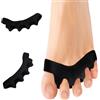 WUBAYI Separatori per dita dei piedi in silicone di alta qualità per adulti, 1 paio di comodi distanziatori e raddrizzatori per correggere le dita sovrapposte e allineare i piedi, efficace separatore