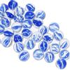 QUARKZMAN Perline di Vetro, 1 Set Gemma Rotonda di Vetro Blu 0.60lbs (0.63) Biglie di Vetro Ciottoli per Riempimento Vasi Decorazione Acquari Artigianato Fai-da-Te