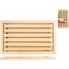 Home 8003512678646 Tagliere in Legno Tagliapane, con Graticola, Beige, 39x23x3 cm