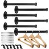 Pintuson 6 barre appendiabiti industriali da 30,5 cm, montaggio a parete, aste per abbigliamento da parete, per negozi commerciali e boutique