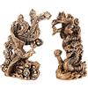 lachineuse - Figure di coppia drago e fenice - statuette Feng Shui - simbolo di felicità familiare e coniugale - per ufficio, casa - decorazione cinese asiatico - 13 x 9 x 4,5 cm - colori oro