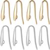 SUNNYCLUE 1 scatola Da 80 pezzi Ganci per Orecchini In Acciaio Inossidabile Ganci per Orecchini A Gancio Da Pesca Fili per Orecchini In Metlega Dorato e Argento Larghi Francesi con Anello Verticale pe