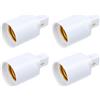 TOVINANNA Confezione da 4 Adattatori Portalampada da G24D a E27, Convertitore Professionale a 2 Pin in PBT Resistente al Calore, Adattatore per Lampadine LED e Alogene per Casa e Ufficio