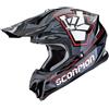 SCORPION Casco VX-16 EVO AIR ROK Nero Grigio Rosso SCORPION