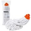 PerfettoFactory Mop industriale Falcon - a frange - 300 gr - cotone rigenerato - bianco - PerfettoFactory (unità vendita 1 pz.)