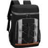 LANHUIYY Zaino isotermico da 30 litri, grande borsa per uomo e donna, ideale per picnic, barbecue, campeggio, escursioni, shopping (nero)
