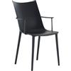 Kartell - Sedia H. H.H - Nero - Tecnopolimero termoplastico riciclato - Designer Philippe Starck