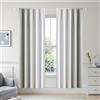 Geomoroccan - Tende oscuranti 100% lunghe 183 cm, 2 pannelli, per camera da letto e soggiorno, colore grigio e bianco, con motivo sfumato, isolamento termico, con tasca per asta, tende per finestra