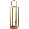 AD TREND Lanterna per Candela in Acciaio colore Oro cm.16x16 h.50