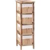 AD TREND Mobiletto in Legno 4 Cassetti cm.26x32 h.81