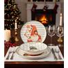 HH Lifestyle Servizio di Piatti Natalizio 18 Pezzi Gnomeville Nordic in Stoneware