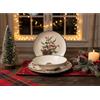 HH Lifestyle Servizio di Piatti Natalizio 18 Pezzi Melody in Stoneware