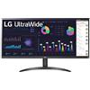 LG - Monitor da Gioco 34' LED 34WQ500-B 2560 x 1080 UltraWide Full HD Tempo di Risposta 5 ms Frequenza di Aggiornamento 100 (Hz)