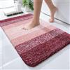 OLANLY Tappeto da bagno 61 x 40 cm, tappeto da bagno in microfibra extra morbido e assorbente, retro in gomma, ad asciugatura rapida, lavabile in lavatrice, per pavimento del bagno, vasca e doccia