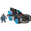Fisher-Price Imaginext- DC Super Friends Batmobile Bat-Tech, Veicolo a Spinta che si Trasforma e Personaggio di Batman con Luci, Giocattolo per Bambini 3+Anni, GWT24