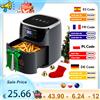 Patbrela Friggitrice ad aria visibile Patbrela 7.0L 8 in 1 Max 200 ° C Friggitrice elettrica Forno Forno Fornello senza olio con touch screen Cestino antiaderente Dimensioni famiglia