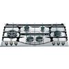 Hotpoint Ariston PHN 962 TS/IX/HA Piano Cottura 90 cm a Gas 6 Fuochi (1 Bruciatore Tripla Corona) colore Inox