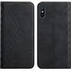 KOUYI Cover per Xiaomi Redmi 9A, Custodia Portafoglio,Cover Libro,Pelle Flip/Folio Case con [Funzione di Supporto] [3-Scheda Slot] [Magnetica] Antiurto (Nero)