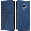 KOUYI Cover per Samsung Galaxy S9, Custodia Portafoglio,Cover Libro,Pelle Flip/Folio Case con [Funzione di Supporto] [3-Scheda Slot] [Magnetica] Antiurto (Blu)