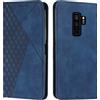 KOUYI Cover per Samsung Galaxy S9 Plus, Custodia Portafoglio,Cover Libro,Pelle Flip/Folio Case con [Funzione di Supporto] [3-Scheda Slot] [Magnetica] Antiurto (Blu)