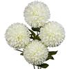 Briful Fiori artificiali autunnali di crisantemi sferici, 15,2 cm, grandi teste di mamme, steli color crema bianco, ortensia falsa per bouquet da sposa per casa, giardino, feste, matrimoni, set di 4