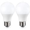 Amazon Basics Lampadina LED E27, 9W (equivalenti a 60W), Luce Bianca Calda, Dimmerabile, 2 unità (confezione da 2)
